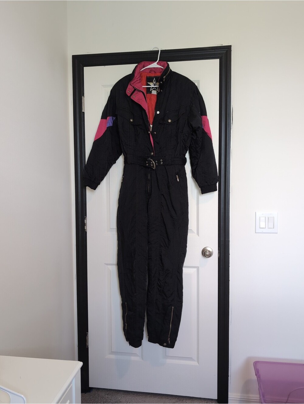 Medium Vintage Asics Black Ski Snowsuit Jumpsuit Women's